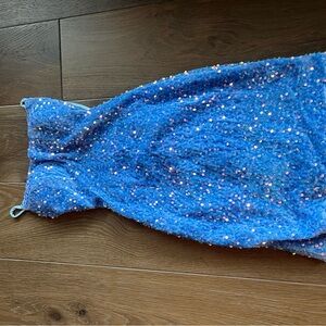 Amazon Blue Sequin Mini Dress